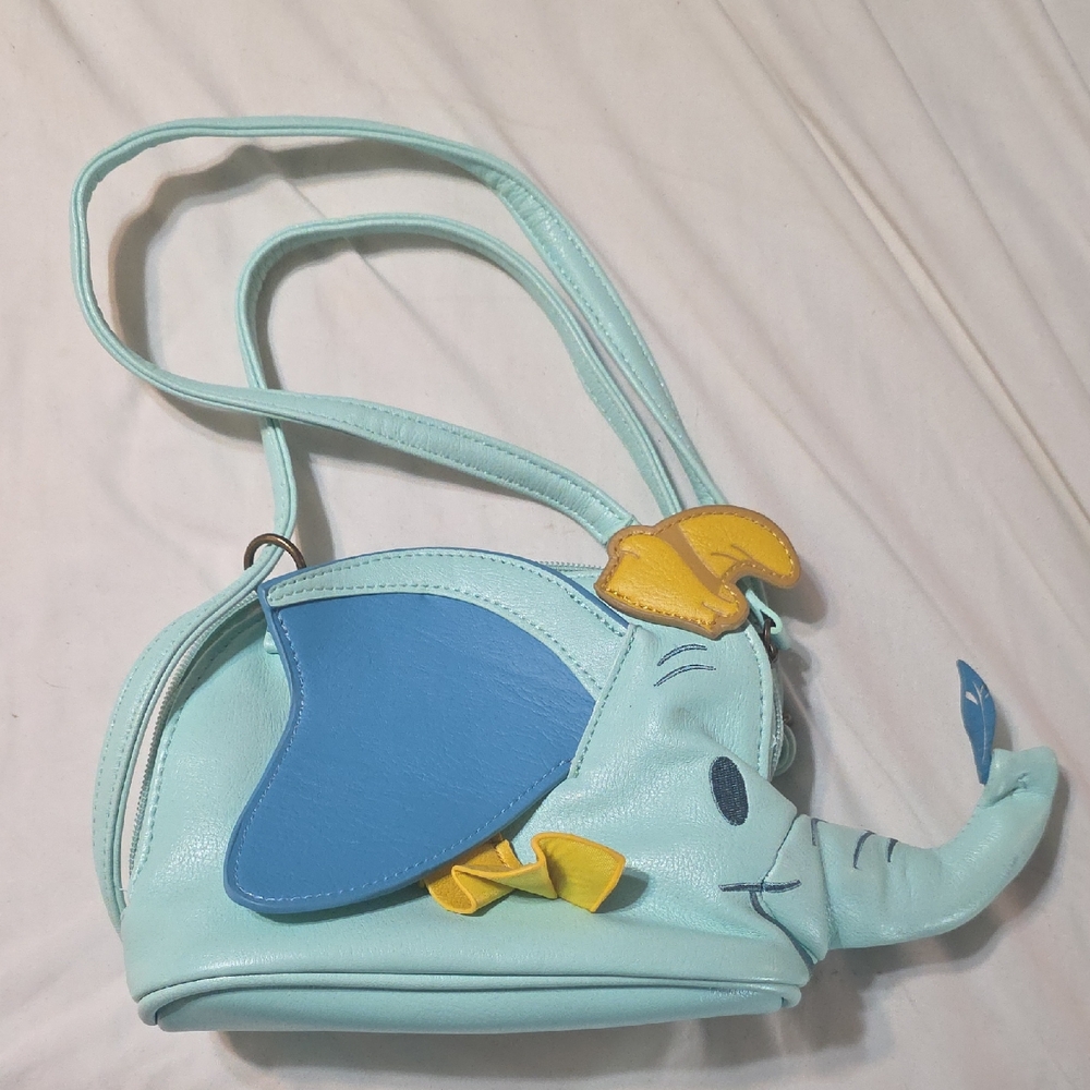 Disney Parks Dumbo Elephant Crossbody Bag Purse - Light Blue